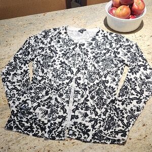 George Monochrome Floral Cardigan
